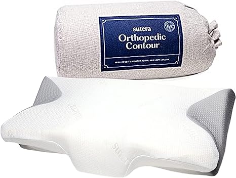 A picture of a memory foam pillow.